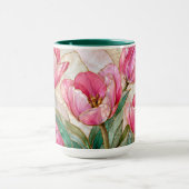 Roze Tulp Mok Elegante Bloem Coffee Kop (Midden)