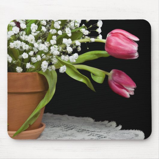 Roze tulp muismat (Voorkant)