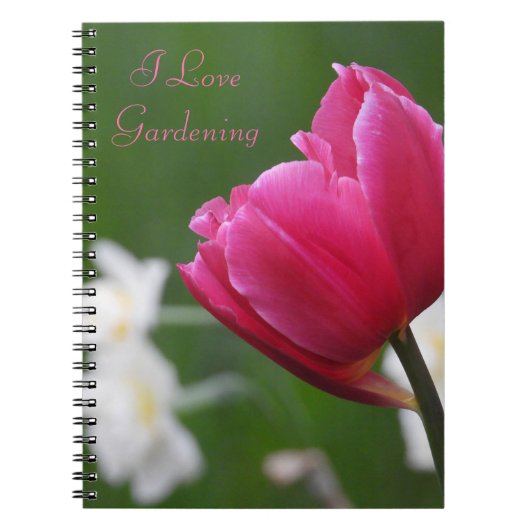 Roze tulp notitieboek (Voorkant)