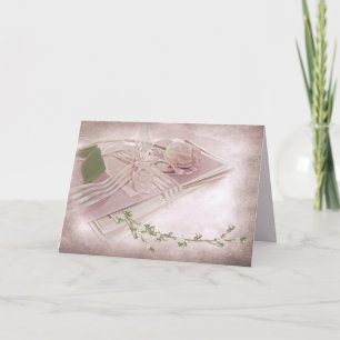 Roze tulp op de vogelkaarten kaart