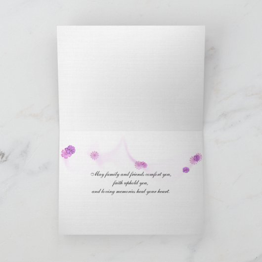 roze tulp over het Heilige Bijbelsgevoel Kaart (Binnen)