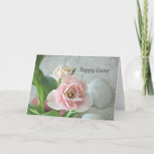 Roze Tulp Pastel Kleur Aanpasbaar Paasfeest Kaart (Voorkant)