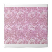 Roze Tulp Pattern van William Morris Tegeltje (Voorkant)
