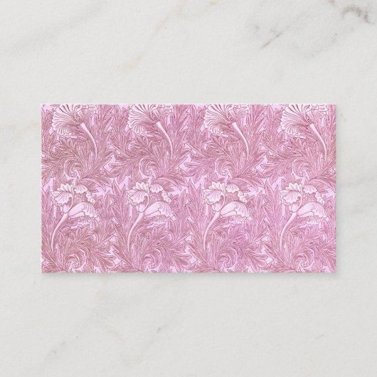 Roze Tulp Pattern van William Morris Visitekaartje (Voorkant)