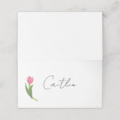 Roze Tulp Place Cards Plaatskaartje (Buitenkant ongevouwen)