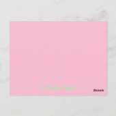 Roze Tulp Rand ~ Dankkaart Briefkaart (Achterkant)