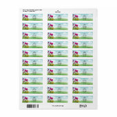 Roze Tulp Retouradres Lente Etiket (Full Sheet)