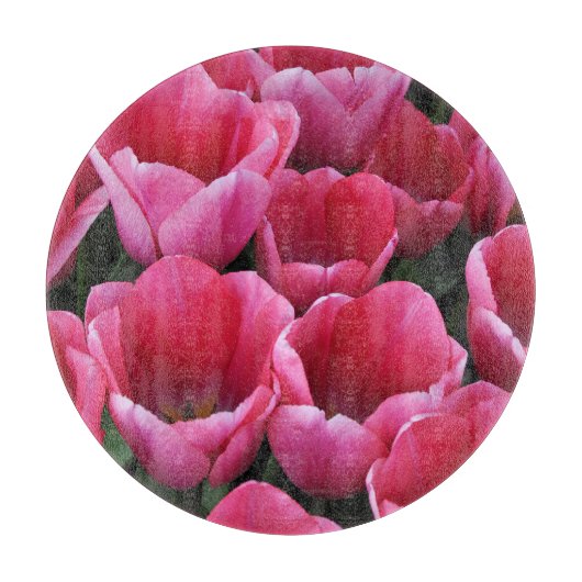Roze tulp schoonheid snijplank (Voorkant)