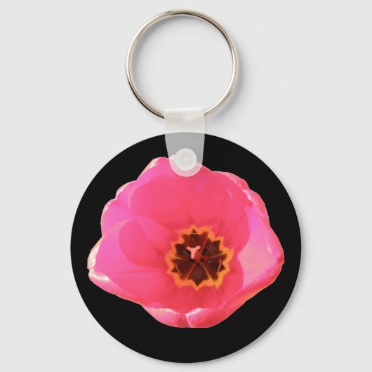 Roze Tulp Sleutelhanger (Voorkant)