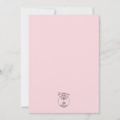 Roze Tulp Solo Bruiloft Kaart (Achterkant)