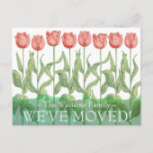 Roze Tulp Spring Bloem Bewegend Briefkaart (Voorkant)