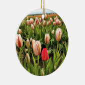 Roze tulp staat klaar keramisch ornament (Rechts)