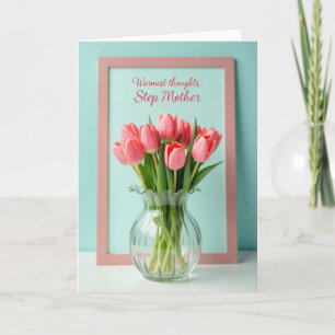 Roze Tulp Stiefmoeder Kaart