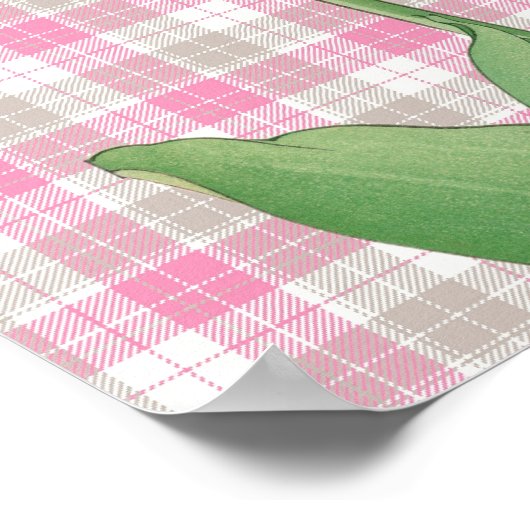 Roze Tulp  stijl Graphic Art Poster (Hoek)