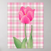 Roze Tulp  stijl Graphic Art Poster (Voorkant)