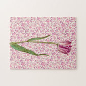 Roze Tulp  Stijl Kunst Puzzel (Horizontaal)
