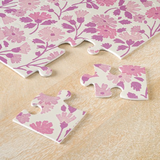 Roze Tulp  Stijl Kunst Puzzel Legpuzzel (Zijkant)