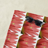 Roze tulp strandlaken (In situ)