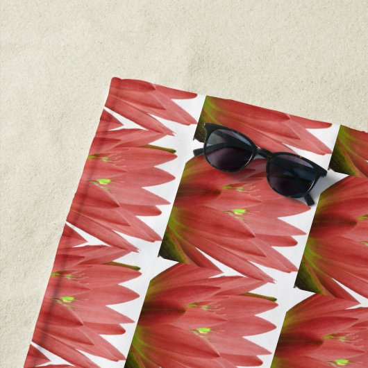 Roze tulp strandlaken (In situ)