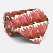 Roze tulp stropdas (Opgerold)