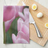 Roze tulp theedoek (Quarter Fold)