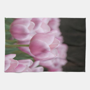 Roze tulp theedoek
