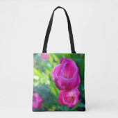 Roze tulp tote bag (Voorkant)