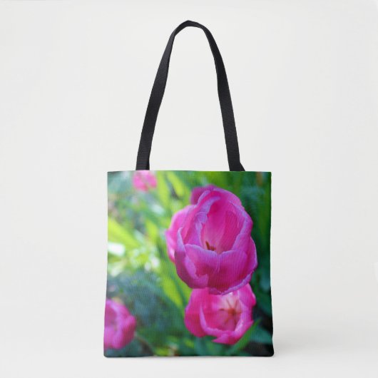 Roze tulp tote bag (Voorkant)