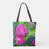 Roze tulp tote bag (Achterkant)