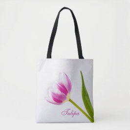 Roze tulp tote bag