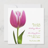 Roze Tulp Trouwen Save the Date Aankondiging (Achterkant)