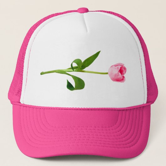 Roze tulp trucker pet (Voorkant)