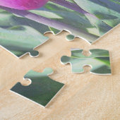 Roze Tulp Tuin Kunst Bloem Puzzel Legpuzzel (Zijkant)