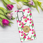 Roze Tulp Tuin Monogrammed Samsung Galaxy Hoesje<br><div class="desc">Deze telefoonhoes is een perfecte mix van elegantie en bescherming. Het hoesje heeft een mooi motief van roze tulpen die een vleugje vrouwelijke charme aan je telefoon toevoegen. Het hoesje is gemaakt van hoogwaardige materialen die een uitstekende bescherming bieden tegen krassen, deuken en andere soorten schade. Het hoesje heeft ook...</div>