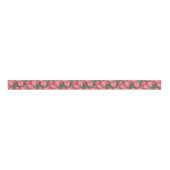  roze tulp tuin Waterverf bloemkunst Grosgrain Lint (Voorkant)