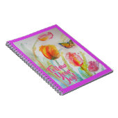 Roze Tulp Tulpen Bloem Notebook Notitieboek (Rechterzijde)