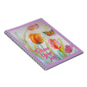 Roze Tulp Tulpen Bloem Notebook Notitieboek (Rechterzijde)