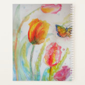 Roze Tulp Tulpen Bloem Watercolor Vrouwenaam Geen Planner (Achterkant)