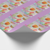Roze Tulp Tulpen Bloem Waterverf Inpakpapier (Hoek)