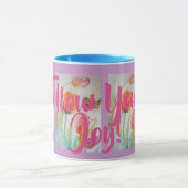 Roze Tulp Tulpen Bloem Waterverf Paarse Mok (Midden)