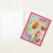 Roze Tulp Tulpen Bloemig Bloemen Notitieboek Plann (Display)