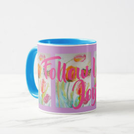 Roze Tulp Tulpen Bloemig Waterverf Paarse Mok