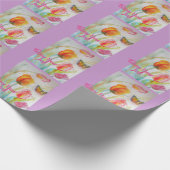 Roze Tulp Tulpen Bloemige Watercolor Inpakpapier (Hoek)