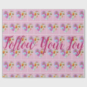 Roze Tulp Tulpen bloemschildering Aquarel Inpakpap Cadeaupapier (Vlak)