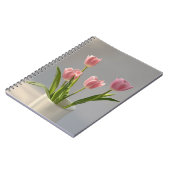 Roze Tulp Vaas Realisme Schilderij Notitieboek (Linkerzijde)