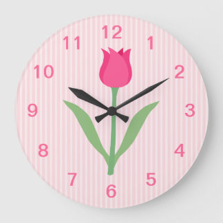  roze Tulp-ventilator. Grote Klok