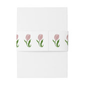 Roze Tulp ventilator Uitnodigingen Wikkel (Achterkant Voorbeeld)
