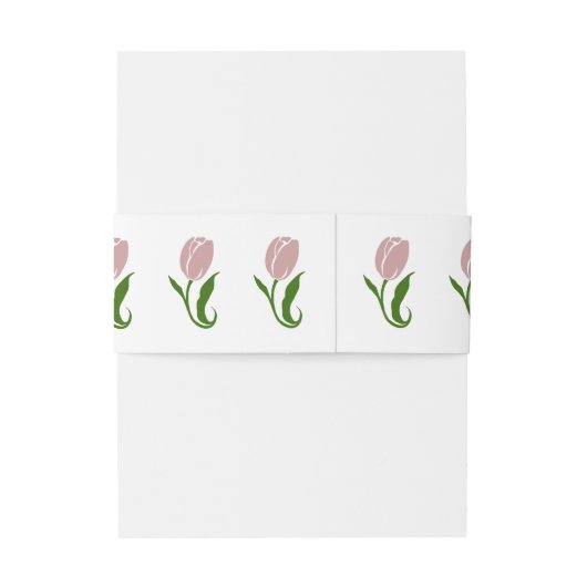 Roze Tulp ventilator Uitnodigingen Wikkel (Achterkant Voorbeeld)