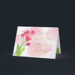 Roze Tulp Verjaardag Kaart voor Speciale Vriend<br><div class="desc">roze tulpen om een speciale verjaardagsgroet te sturen</div>