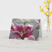 roze tulp verjaardagskaart kaart (Gele Bloem)